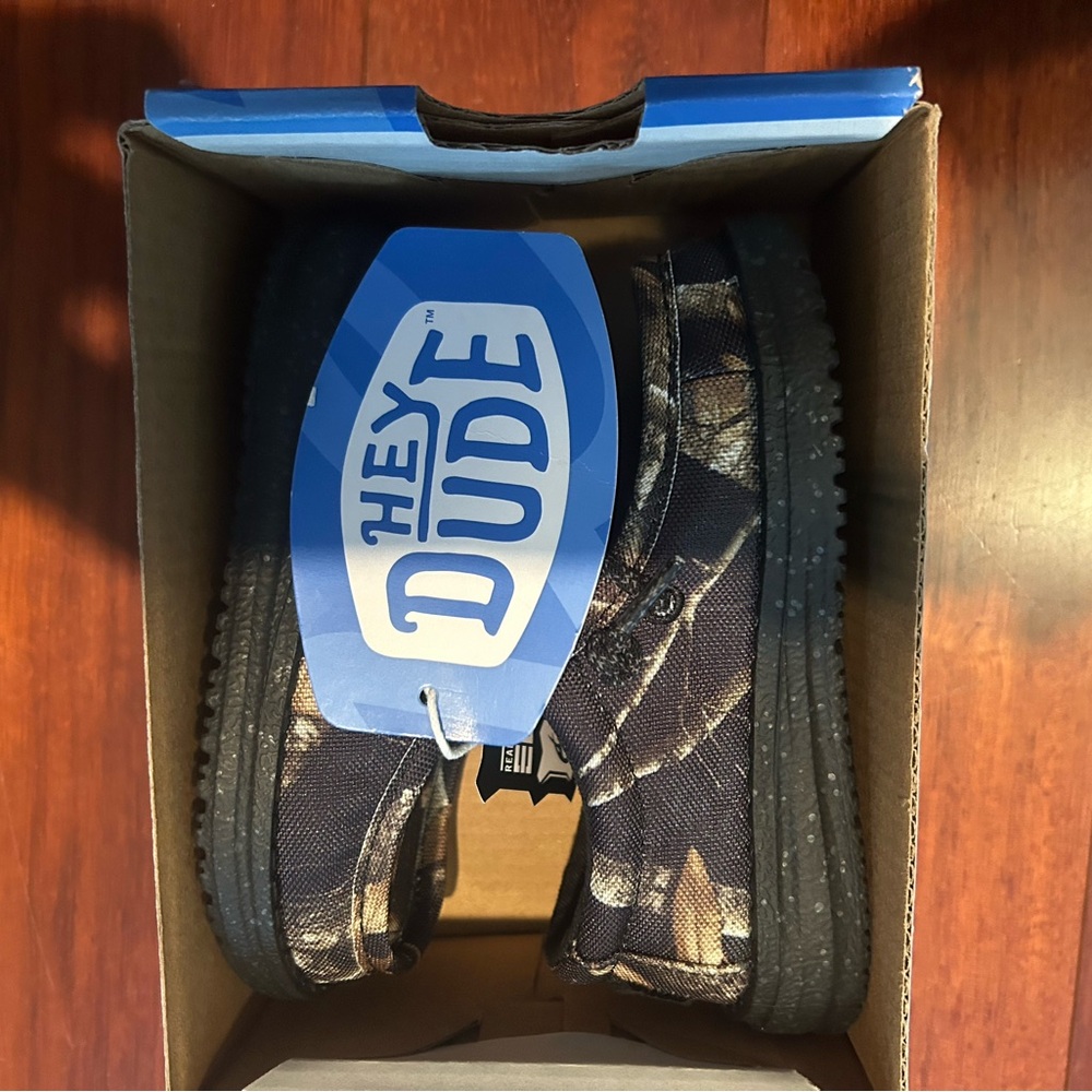 ✅ NWT Hey Dude Wally Toddler Shoes - Realtree Edge Camo - Size 7 - Picture 10 of 10